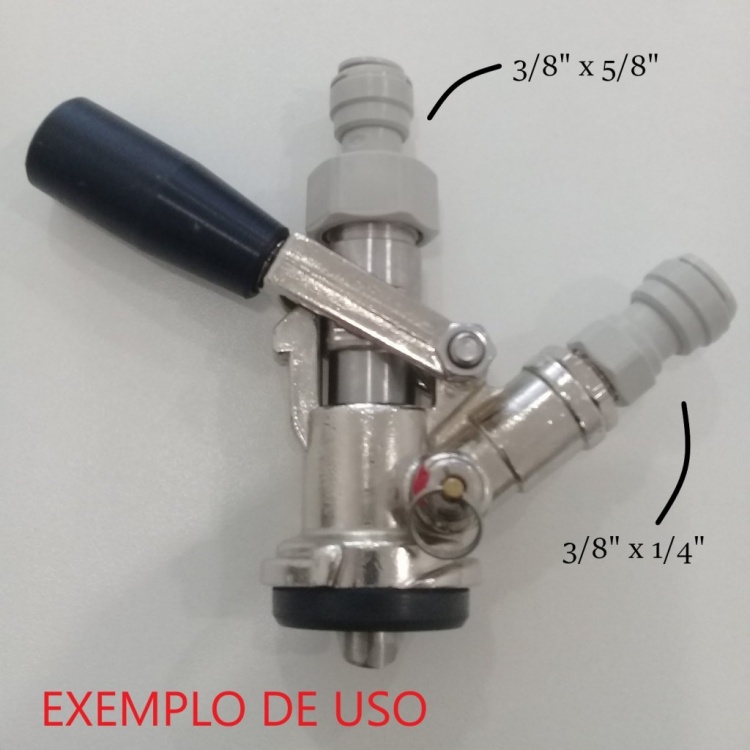 Conexão Rápida DMfit Plástico Tubo x Rosca Fêmea – 3/8 x 5/8